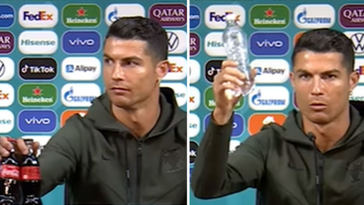Euro 2021: Cristiano Ronaldo removes bottles of Coca Cola from his press conference table... Will UEFA respond? | Marca