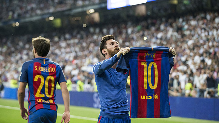 FC Barcelona: La camiseta 'mágica' de Leo Messi en el Santiago Bernabéu |  Marca.com